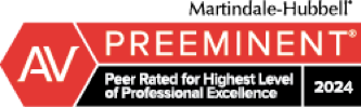 Martindale-Hubbell - AV Preeminent(R) Peer Rated for Highest Level of Professional Excellence - 2024
